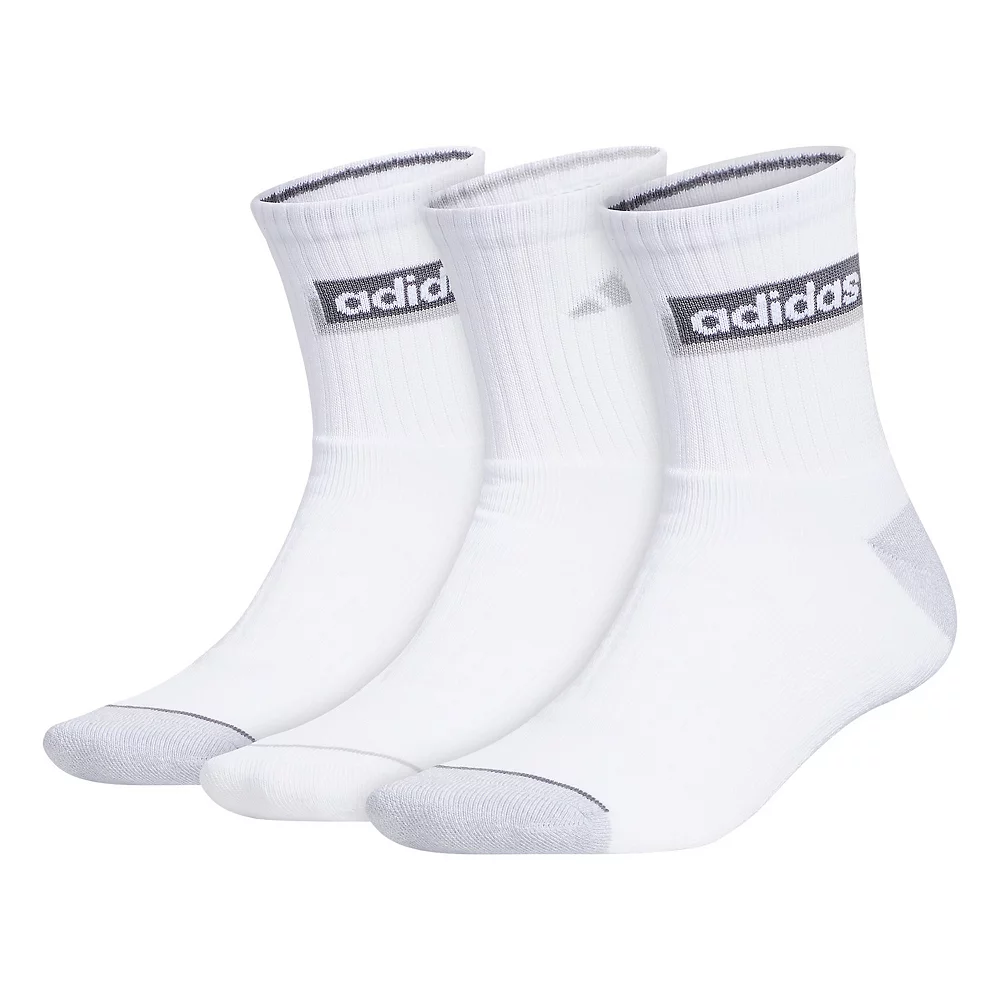 Adidas Men's Blocked Linear II 3-Pack Quarter Socks 4 Adidas Men's Blocked Linear II 3-Pack Quarter Socks - Image 2