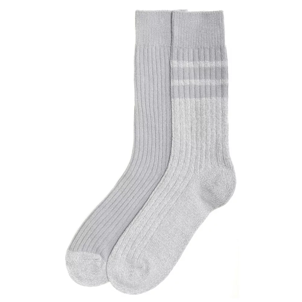 Men's ClimateSmart by Cuddl Duds 2-Pack Sports Stripe Crew Socks 6 Men's ClimateSmart by Cuddl Duds 2-Pack Sports Stripe Crew Socks - Image 4