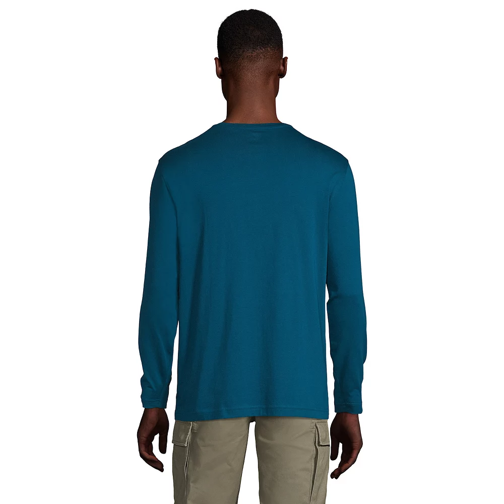 Big & Tall Lands' End Supima Jersey Henley 8 Big & Tall Lands' End Supima Jersey Henley - Image 6