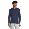 Big & Tall Lands' End Supima Jersey Henley -Cheap Mens Casual Outdoor Clothing Store 5743496 Radiant Navy