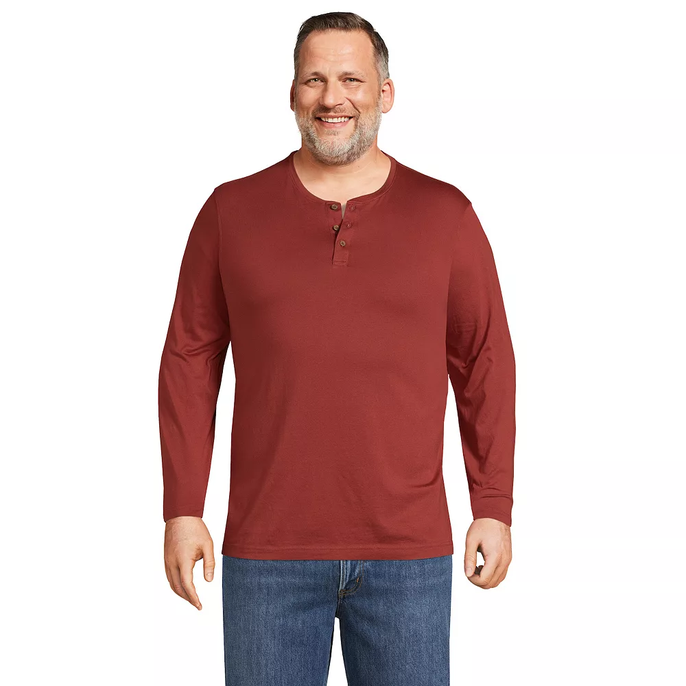 Big & Tall Lands' End Supima Jersey Henley 7 Big & Tall Lands' End Supima Jersey Henley - Image 5