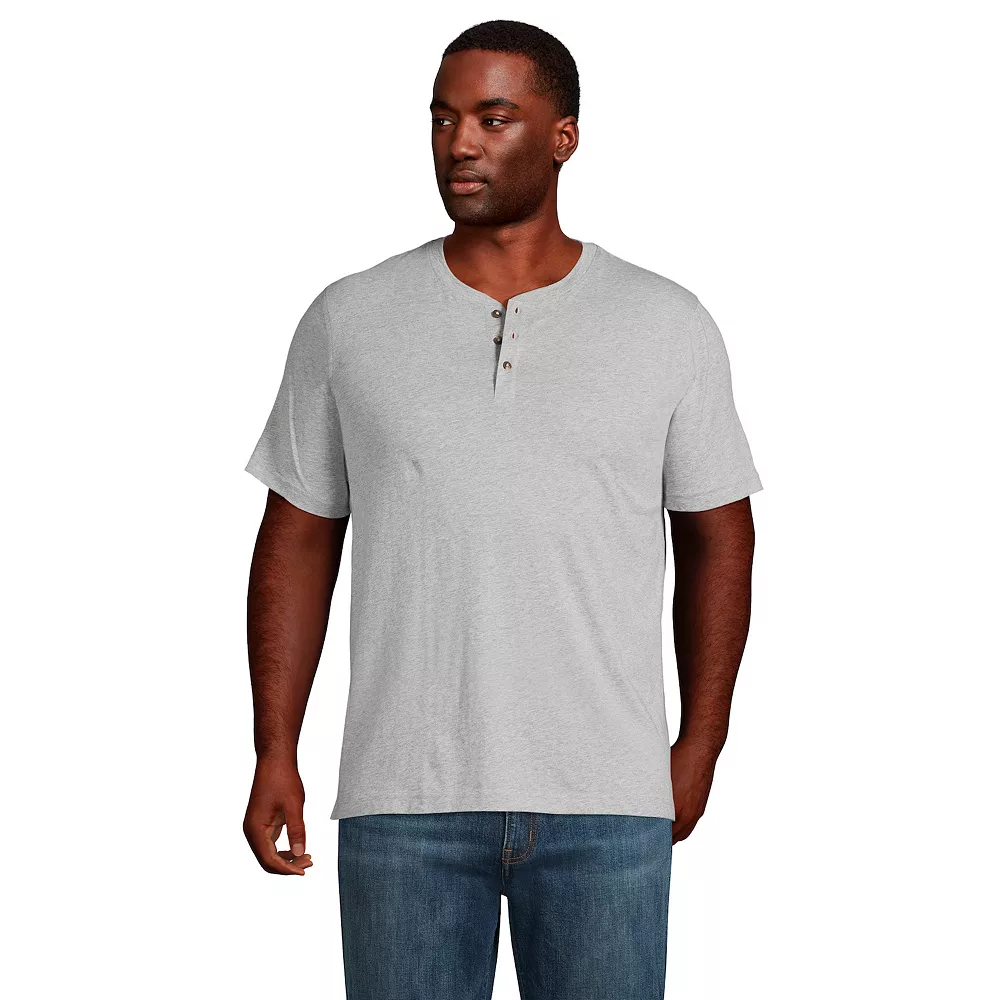 Big & Tall Lands' End Supima Cotton Henley Tee 9 Big & Tall Lands' End Supima Cotton Henley Tee - Image 7