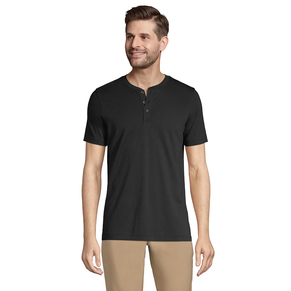 Big & Tall Lands' End Supima Jersey Henley 7 Big & Tall Lands' End Supima Jersey Henley - Image 5