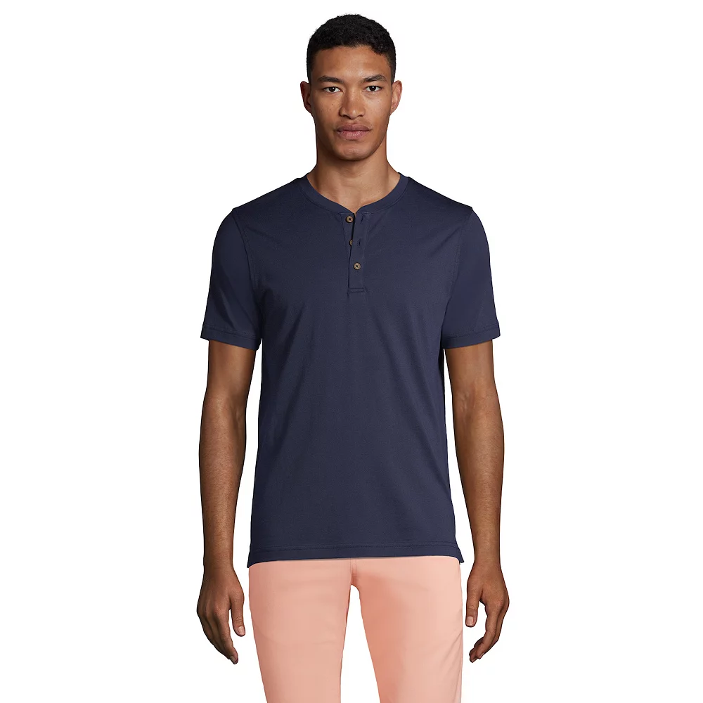 Big & Tall Lands' End Supima Jersey Henley 5 Big & Tall Lands' End Supima Jersey Henley - Image 3