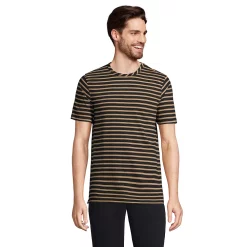 Men's Lands' End Linen Tee 14 Men's Lands' End Linen Tee -Cheap Mens Casual Outdoor Clothing Store 5747113 Black Camel Stripe
