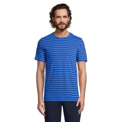 Men's Lands' End Linen Tee 17 Men's Lands' End Linen Tee -Cheap Mens Casual Outdoor Clothing Store 5747113 Blue Navy Stripe
