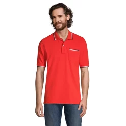 Men's Lands' End Comfort-First Mesh Polo -Cheap Mens Casual Outdoor Clothing Store 5747116 Daylily Orange