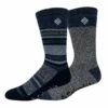 Men's Columbia Lifestyle Repreve Marl Stripe Crew Socks -Cheap Mens Casual Outdoor Clothing Store 5766422 Navy