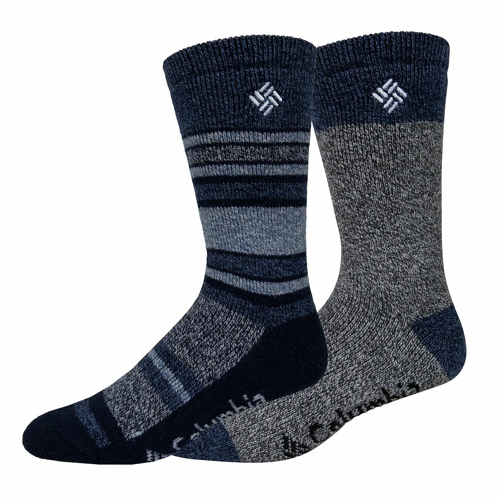 Men's Columbia Lifestyle Repreve Marl Stripe Crew Socks 3 Men's Columbia Lifestyle Repreve Marl Stripe Crew Socks