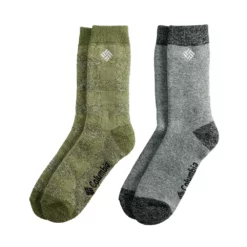 Men's Columbia Lifestyle Check Mate Medium Thermal 2-Pack Crew Socks -Cheap Mens Casual Outdoor Clothing Store 5766436 ALT
