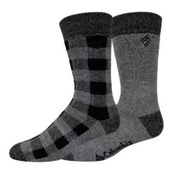 Men's Columbia Lifestyle Check Mate Medium Thermal 2-Pack Crew Socks
