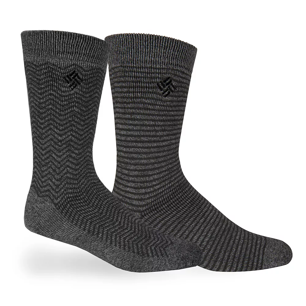 Mens Columbia Lifestyle Classic C Stripe MicroPoly Crew Socks 4 Mens Columbia Lifestyle Classic C Stripe MicroPoly Crew Socks - Image 2