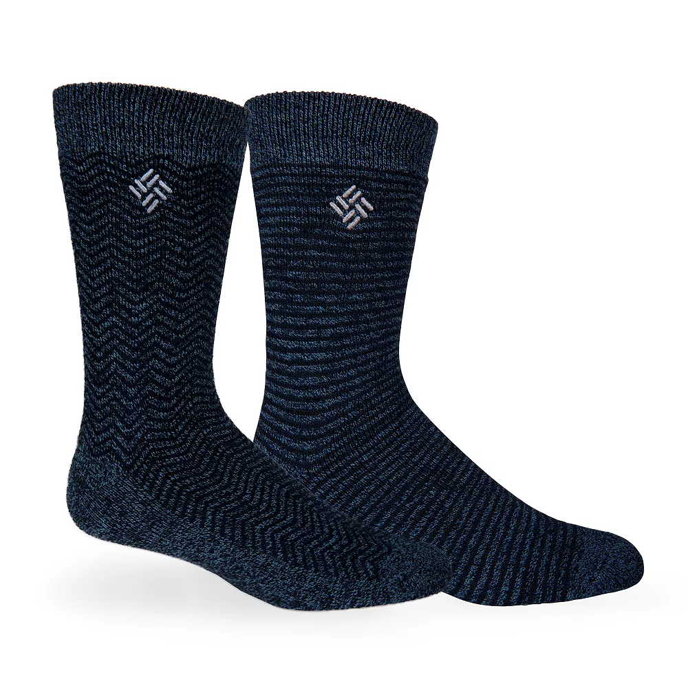 Mens Columbia Lifestyle Classic C Stripe MicroPoly Crew Socks 3 Mens Columbia Lifestyle Classic C Stripe MicroPoly Crew Socks