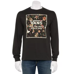 Men's Vans® Long Sleeve Graphic Tee -Cheap Mens Casual Outdoor Clothing Store 5770807 Black