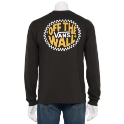Men's Vans® Long Sleeve Graphic Tee -Cheap Mens Casual Outdoor Clothing Store 5770807 Black Yellow