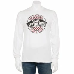 Men's Vans® Long Sleeve Graphic Tee -Cheap Mens Casual Outdoor Clothing Store 5770807 White
