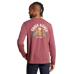 Men's Eddie Bauer Classic-Fit Graphic Tee -Cheap Mens Casual Outdoor Clothing Store 5799977 Dusty Red