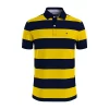 Men's Tommy Hilfiger Custom-Fit Striped Cotton Rugby Polo -Cheap Mens Casual Outdoor Clothing Store 5858553 Vivid Yellow