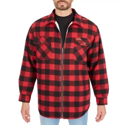 Men's Smith's Workwear Zip-Front Sherpa-Lined Flannel Shirt Jacket 9 Men's Smith's Workwear Zip-Front Sherpa-Lined Flannel Shirt Jacket -Cheap Mens Casual Outdoor Clothing Store 5869373 Red Black