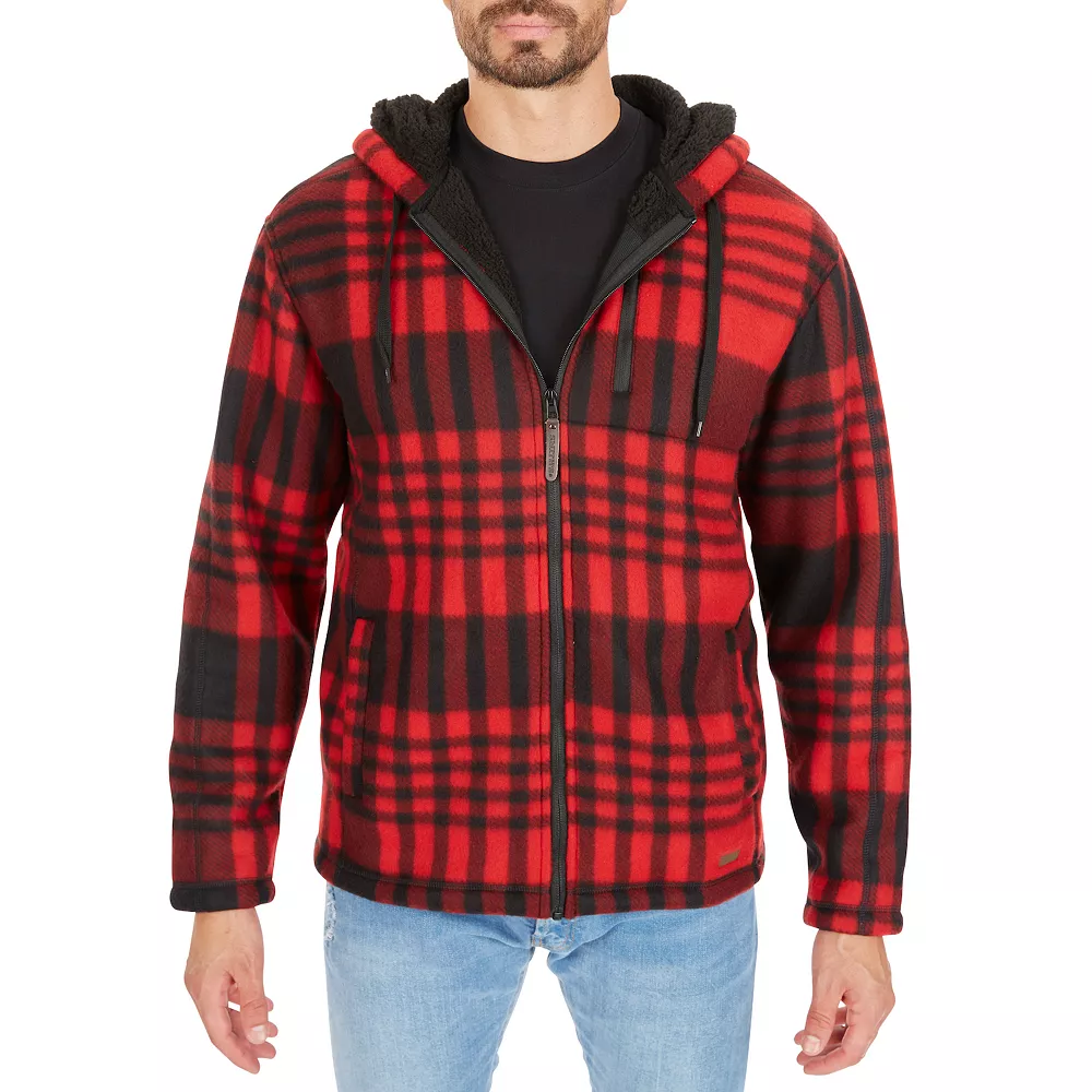 Men's Smith's Workwear Butter-Sherpa Lined Plaid Hooded Jacket 4 Men's Smith's Workwear Butter-Sherpa Lined Plaid Hooded Jacket - Image 2