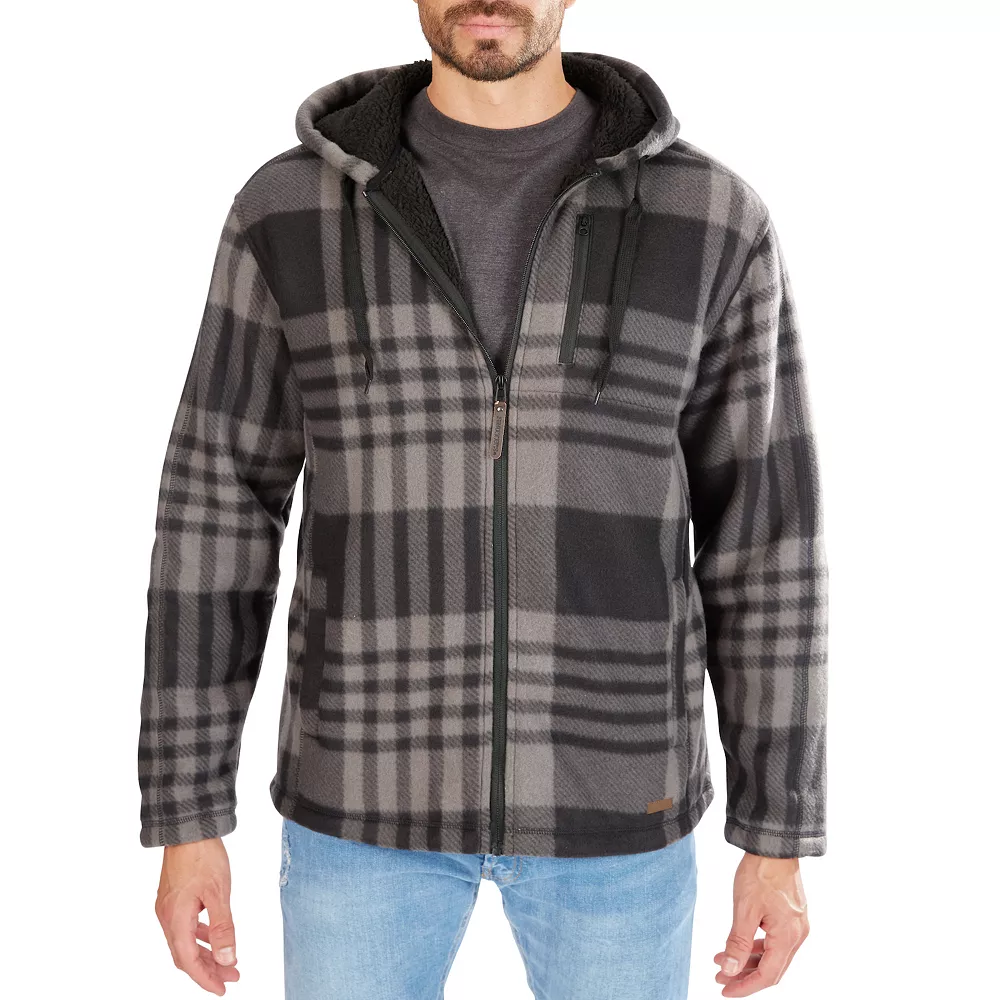 Men's Smith's Workwear Butter-Sherpa Lined Plaid Hooded Jacket 3 Men's Smith's Workwear Butter-Sherpa Lined Plaid Hooded Jacket