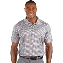 Men's Antigua A Game Polo -Cheap Mens Casual Outdoor Clothing Store 5893722 Gray