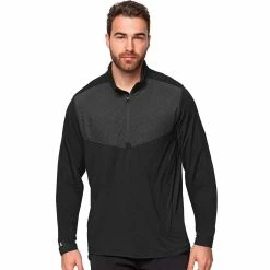 Men's Antigua Tilt Quarter-Zip Pullover Top -Cheap Mens Casual Outdoor Clothing Store 5893733 Black