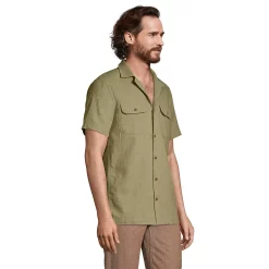 Men's Lands' End Linen Vacation Shirt 11 Men's Lands' End Linen Vacation Shirt -Cheap Mens Casual Outdoor Clothing Store 5914194 ALT2