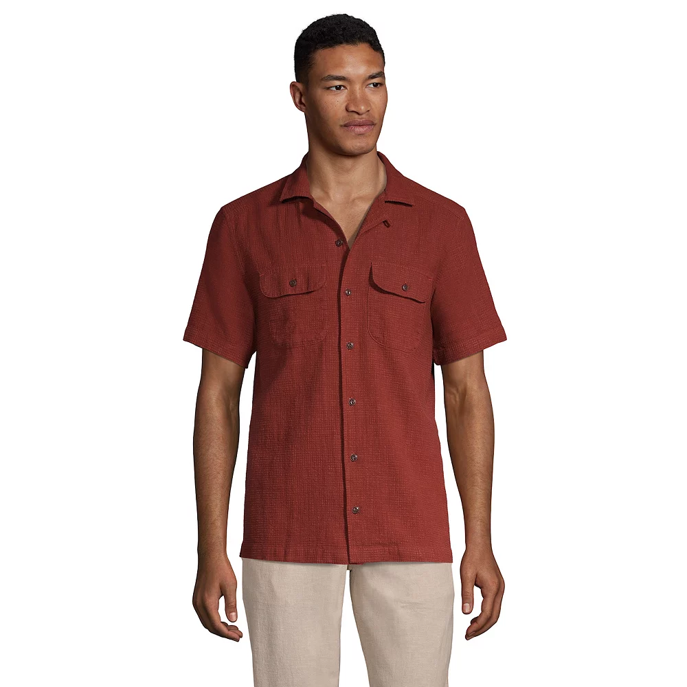 Men's Lands' End Linen Vacation Shirt 3 Men's Lands' End Linen Vacation Shirt