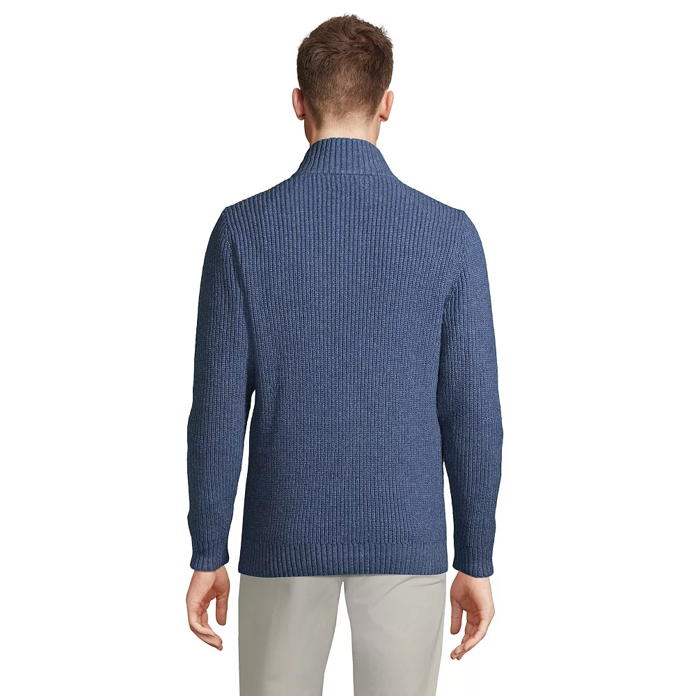 Men's Lands' End Button Mockneck Sweater 6 Men's Lands' End Button Mockneck Sweater - Image 4