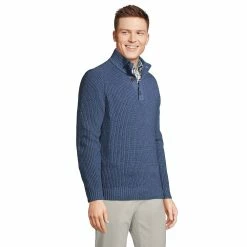 Men's Lands' End Button Mockneck Sweater 11 Men's Lands' End Button Mockneck Sweater -Cheap Mens Casual Outdoor Clothing Store 5914204 ALT2