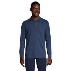 Men's Lands' End Coolmax Mesh Polo -Cheap Mens Casual Outdoor Clothing Store 5918287 Deep Indigo Heather