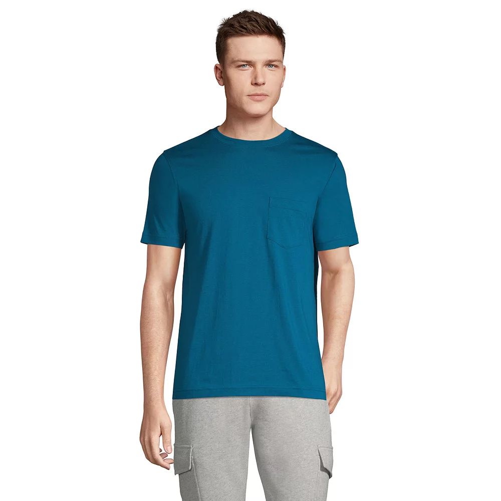Big & Tall Lands' End Supima Pocket Tee 4 Big & Tall Lands' End Supima Pocket Tee - Image 2