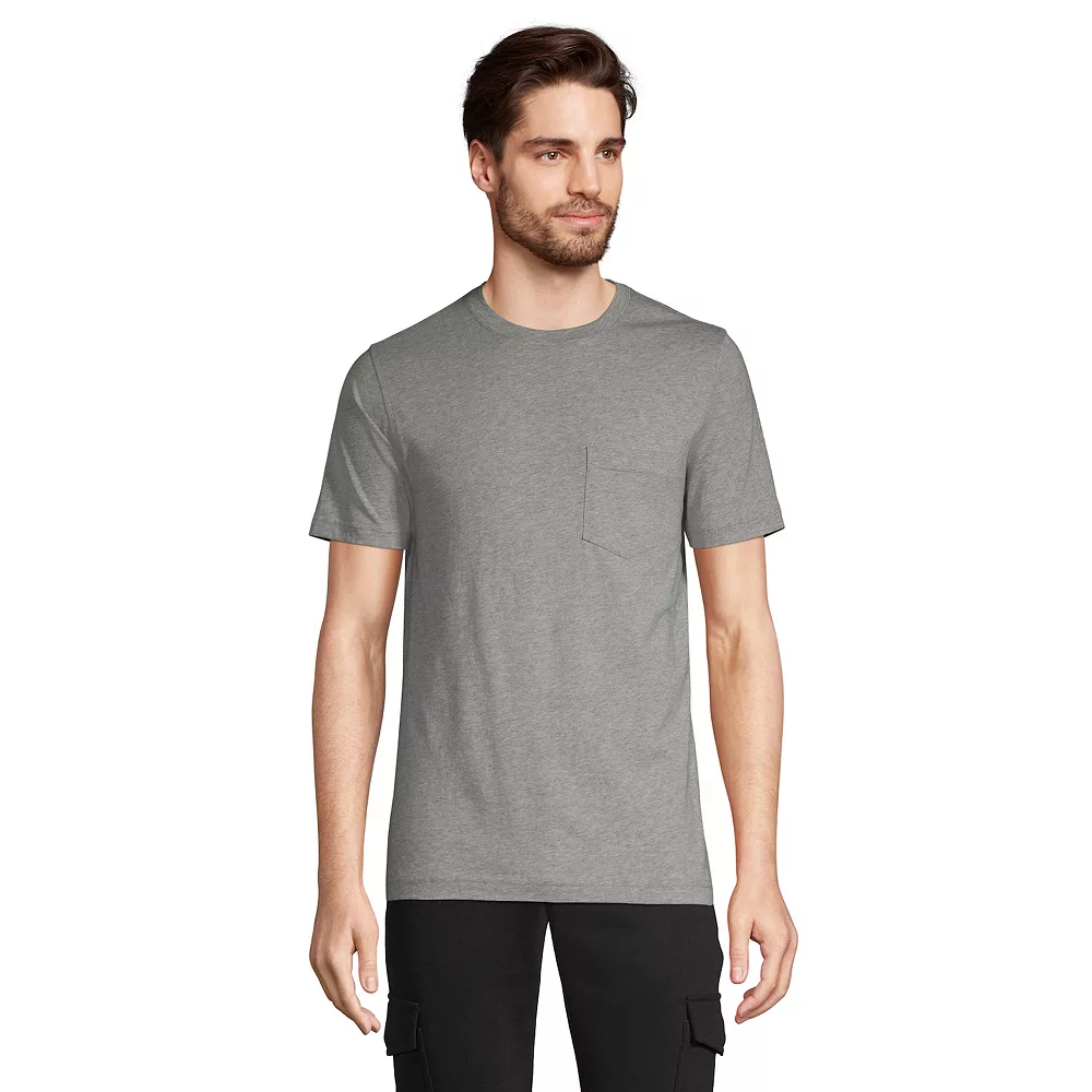 Big & Tall Lands' End Supima Pocket Tee 7 Big & Tall Lands' End Supima Pocket Tee - Image 5
