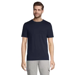 Big & Tall Lands' End Supima Pocket Tee 17 Big & Tall Lands' End Supima Pocket Tee -Cheap Mens Casual Outdoor Clothing Store 5918975 Radiant Navy