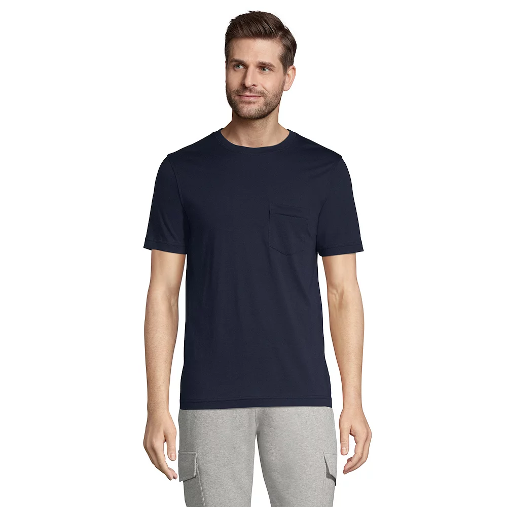 Big & Tall Lands' End Supima Pocket Tee 8 Big & Tall Lands' End Supima Pocket Tee - Image 6
