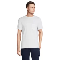Big & Tall Lands' End Supima Pocket Tee 15 Big & Tall Lands' End Supima Pocket Tee -Cheap Mens Casual Outdoor Clothing Store 5918975 White