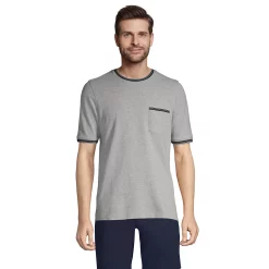 Men's Lands' End Comfort First Mesh Pocket Tee -Cheap Mens Casual Outdoor Clothing Store 5919022 Gray Heather
