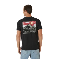 Men's Eddie Bauer Graphic Tee -Cheap Mens Casual Outdoor Clothing Store 5923755 Black Mountain