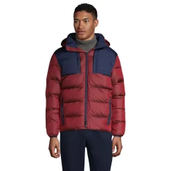 Men's Lands' End Wide Channel 600 Down Jacket -Cheap Mens Casual Outdoor Clothing Store 5925331 Rich Red