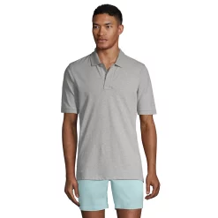 Men's Lands' End Comfort-First Mesh Polo Shirt -Cheap Mens Casual Outdoor Clothing Store 5925507 Gray Heather
