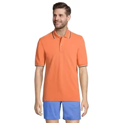 Men's Lands' End Comfort-First Mesh Polo Shirt -Cheap Mens Casual Outdoor Clothing Store 5925507 Papaya Orange