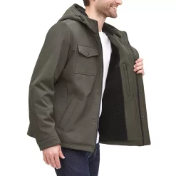 Men's Dockers Hooded Softshell Sherpa Lined Jacket 16 Men's Dockers Hooded Softshell Sherpa Lined Jacket -Cheap Mens Casual Outdoor Clothing Store 5926042 ALT3