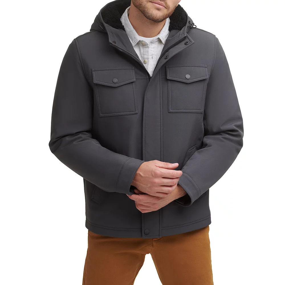 Men's Dockers Hooded Softshell Sherpa Lined Jacket 5 Men's Dockers Hooded Softshell Sherpa Lined Jacket - Image 3