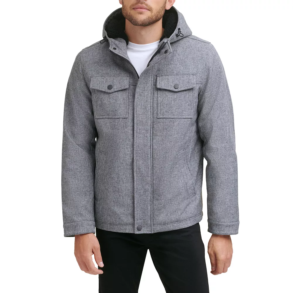 Men's Dockers Hooded Softshell Sherpa Lined Jacket 6 Men's Dockers Hooded Softshell Sherpa Lined Jacket - Image 4