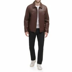 Men's Dockers Faux Leather Jacket -Cheap Mens Casual Outdoor Clothing Store 5926046 ALT4