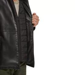 Men's Dockers Faux Leather Jacket with Quilted Bib 14 Men's Dockers Faux Leather Jacket with Quilted Bib -Cheap Mens Casual Outdoor Clothing Store 5926055 ALT4