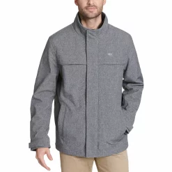 Men's Dockers Softshell Jacket with Quilted Bib -Cheap Mens Casual Outdoor Clothing Store 5926056 Heather Gray