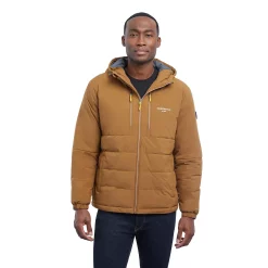 Men's London Fog Flex Stretch Hooded Puffer Coat