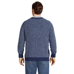 Big & Tall Lands' End Cotton Drifter Saddle Shaker Sweater -Cheap Mens Casual Outdoor Clothing Store 5946581 ALT